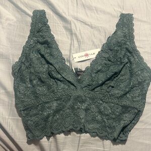Cosabella Lace Bralette - Deep Green